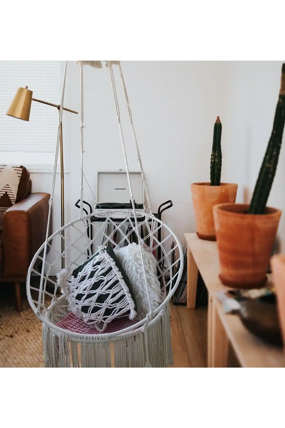 AslanButik Makrome Örgü Salıncak Hamak: Estetik ve Konforlu Tek Kişilik Tasarım