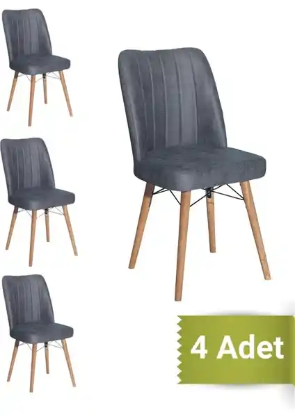 Avenza Living Kare Gold 4'lü Mutfak Sandalyesi: Modern Tasarım ve Konforun Buluşması