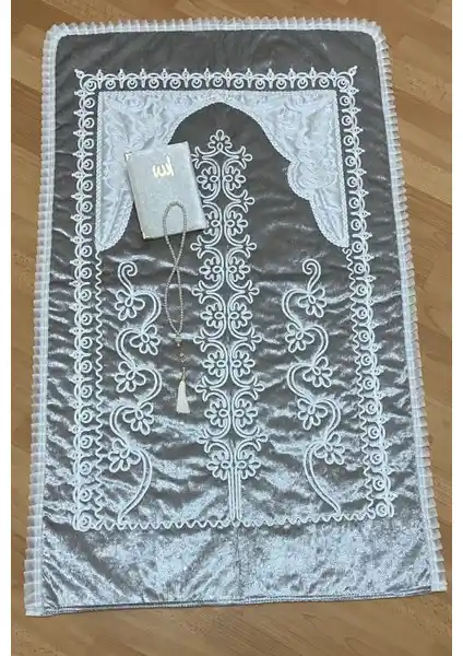 Ayhanhome Gri Kadife Seccade 3 Parça Çeyizlik Bohça Gelin Damat Seti Özellikleri