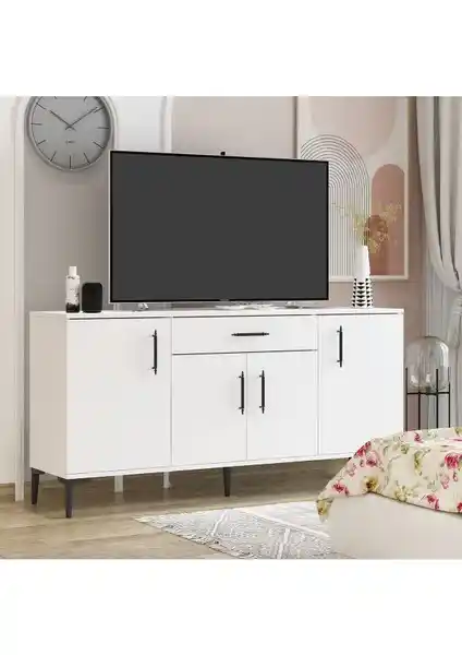 Betroya Laura Konsol Beyaz: Modern Tasarım ve Fonksiyonelliğin Şık Buluşması