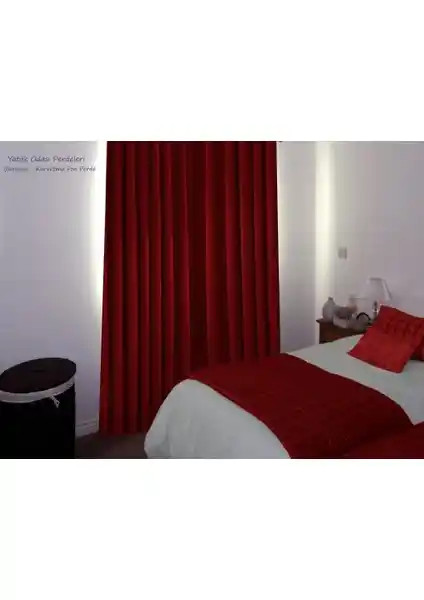 Brillant Blackout Karartma Güneşlik Perde Bordo 325x270 cm Işık ve Isı Kontrolü