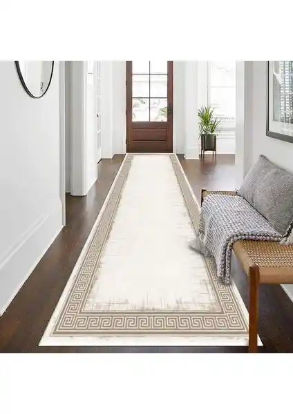 Fera Halı: Kadife Dokulu, Kaymaz ve Makinede Yıkanabilir Modern Mutfak ve Salon Halısı