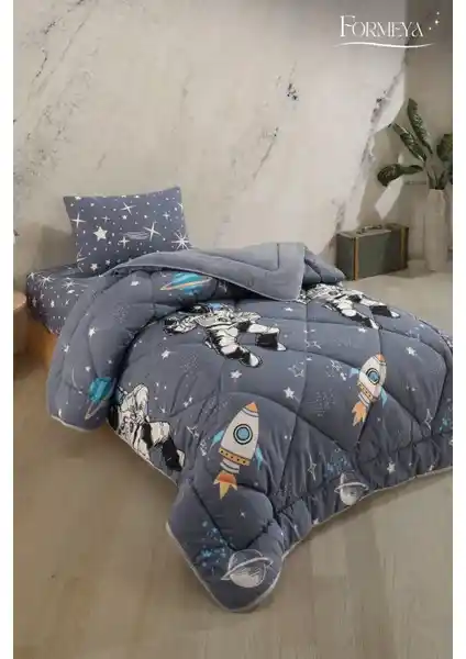 Formeya Tek Kişilik Astronot Desenli Çift Taraflı Wellsoft Uyku Seti İncelemesi