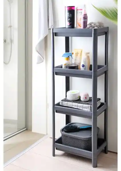 Frapan Home 4 Katlı Plastik Raf Ünitesi: Küçük Alanlar İçin Fonksiyonel ve Modern Çözüm