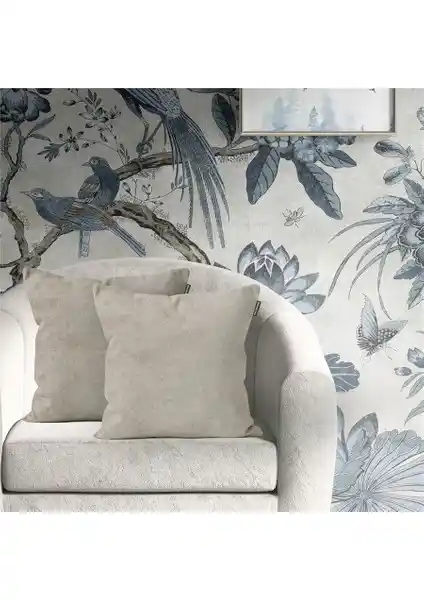 Goccia 2'li Kadife Dokulu Kırlent Kılıfı Krem - Dayanıklı ve Estetik Ev Dekorasyonu