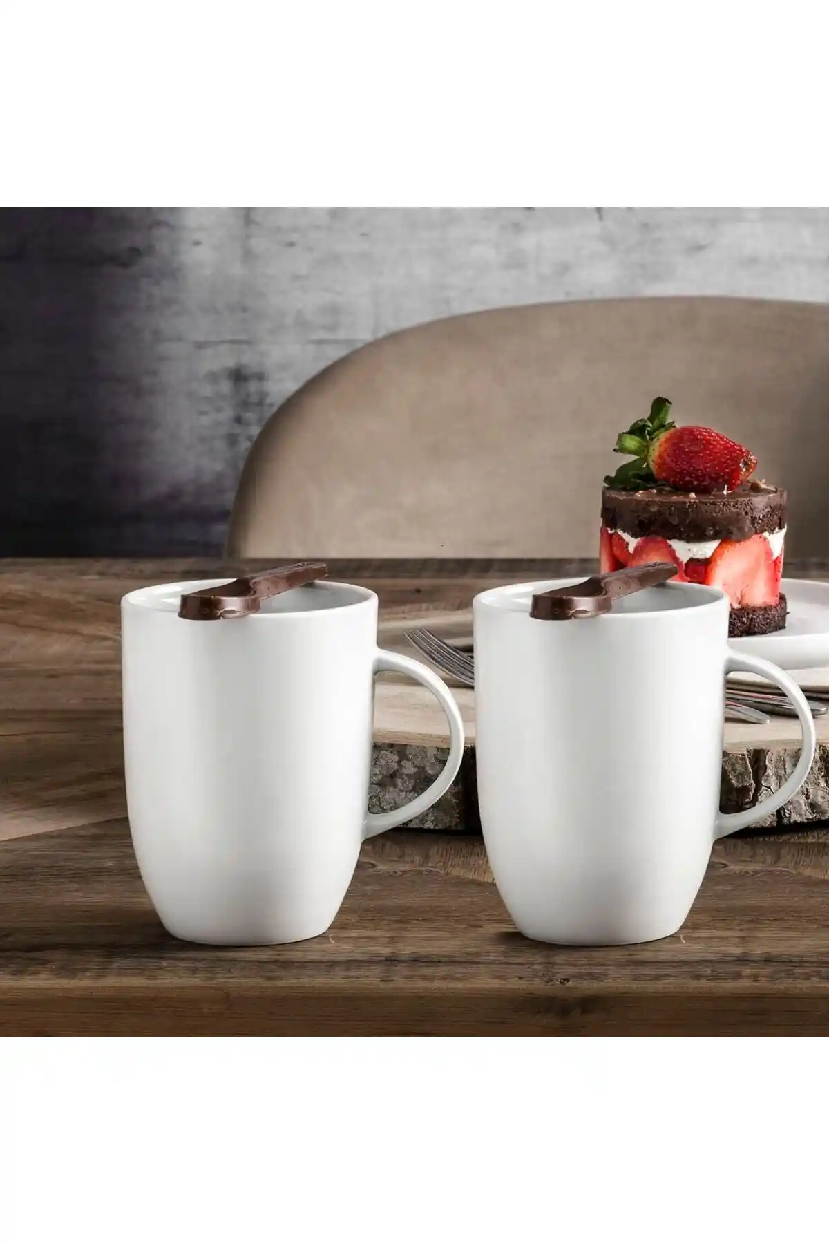 Güral Porselen Elit 2 Adet 300 cc Mug Bardak Seti ile Kahve Keyfinizi Artırın