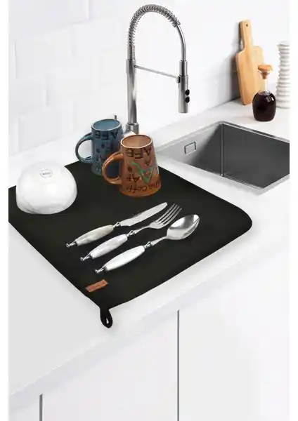 Hamur Basic Bulaşık Kurutma Matı: Hızlı Kurutma ve Şık Mutfak Çözümü