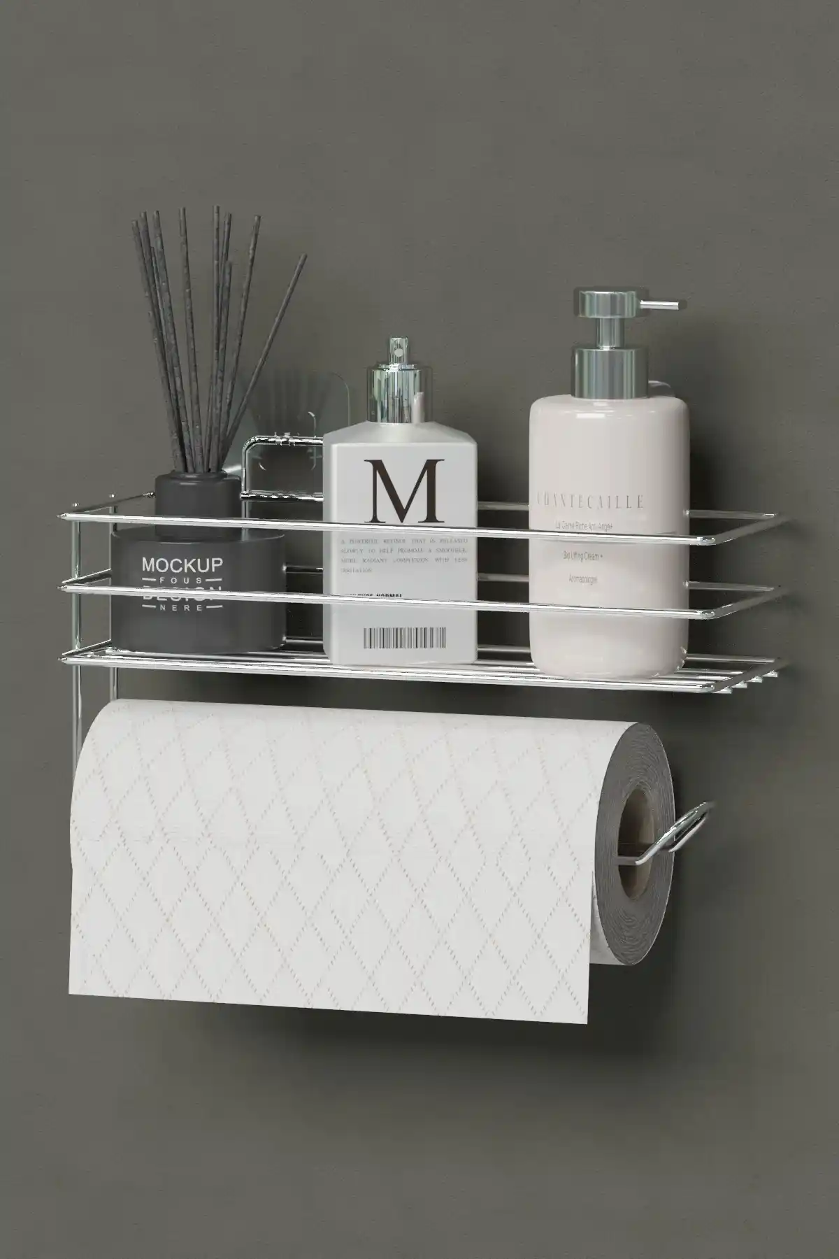 Hill Homes Yapışkanlı Raflı Rulo Havluluk: Modern, Şık ve Pratik Montajlı Çözüm