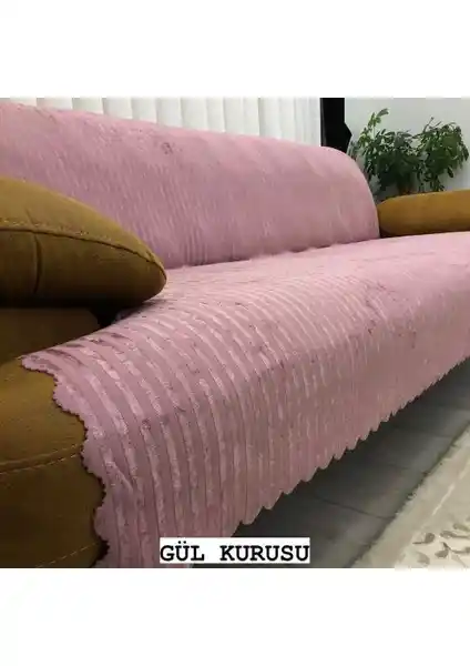 Kadife Bambu Çizgili Süngerli Kaymaz Çekyat Koltuk Örtüsü 170x210 cm Özellikleri