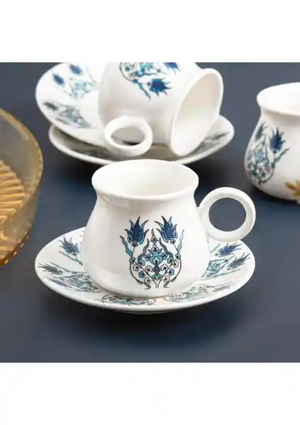 Karaca Bursa 6 Kişilik 90 ml Porselen Kahve Fincanı Takımı Zarif ve Fonksiyonel Tasarım