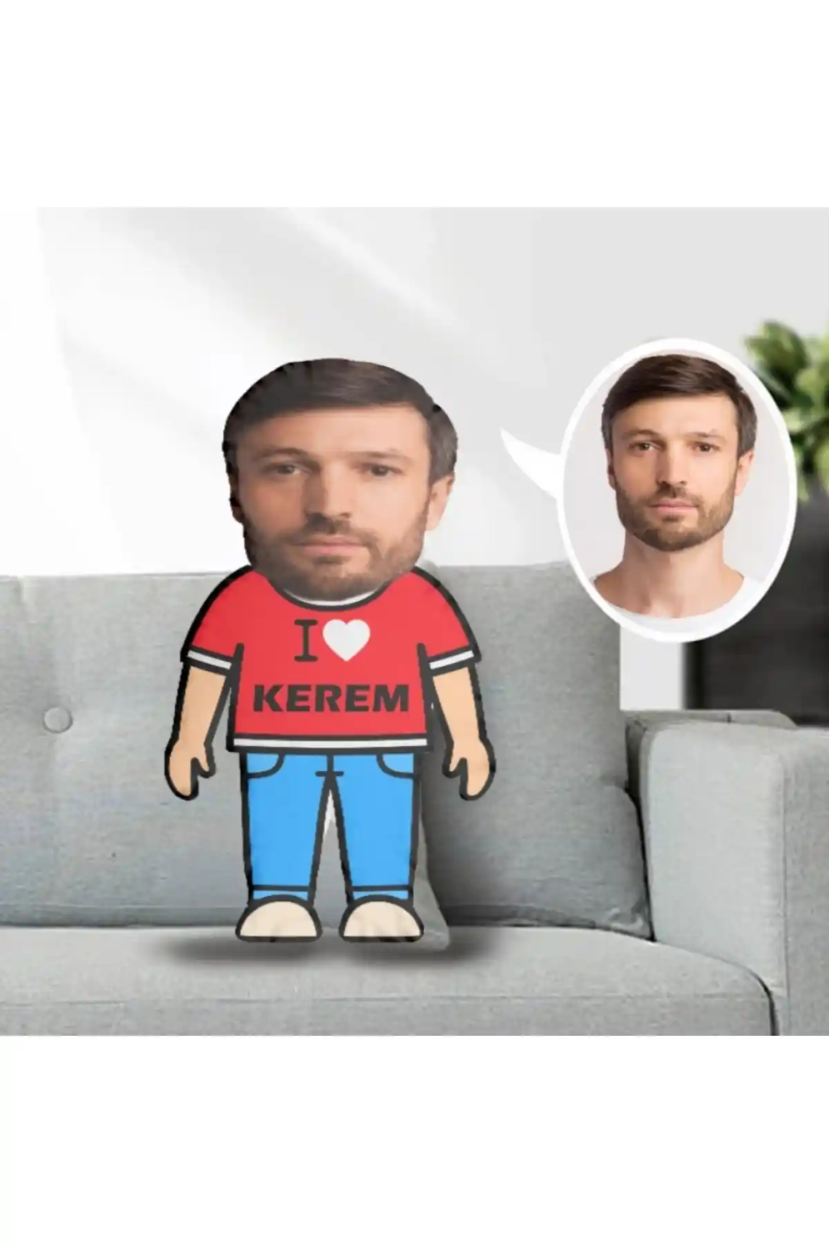 Kişiye Özel Fotoğraflı Şekilli Bebek Yastık Oyuncak - Konforlu ve Dayanıklı Tasarım