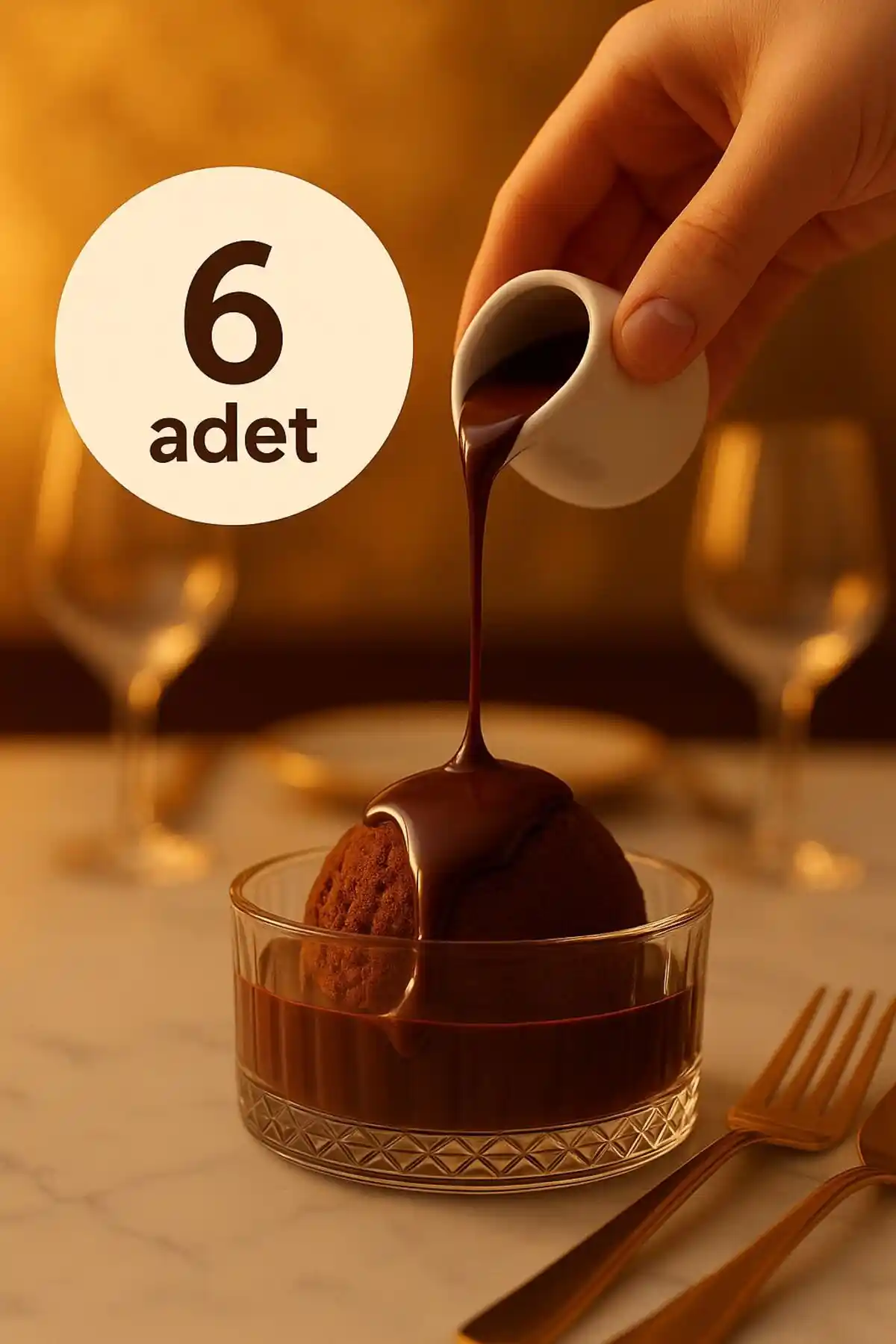 KURT HOME Elysia Kesme Kristal Dondurmalık Tatlı Sunum 6'lı Kase Seti 250 ml