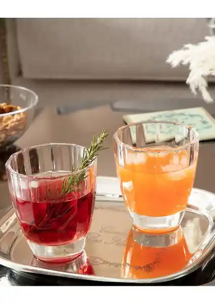 Madame Coco Fiona 4’lü 290 ml Desenli Dayanıklı Su Bardağı Seti