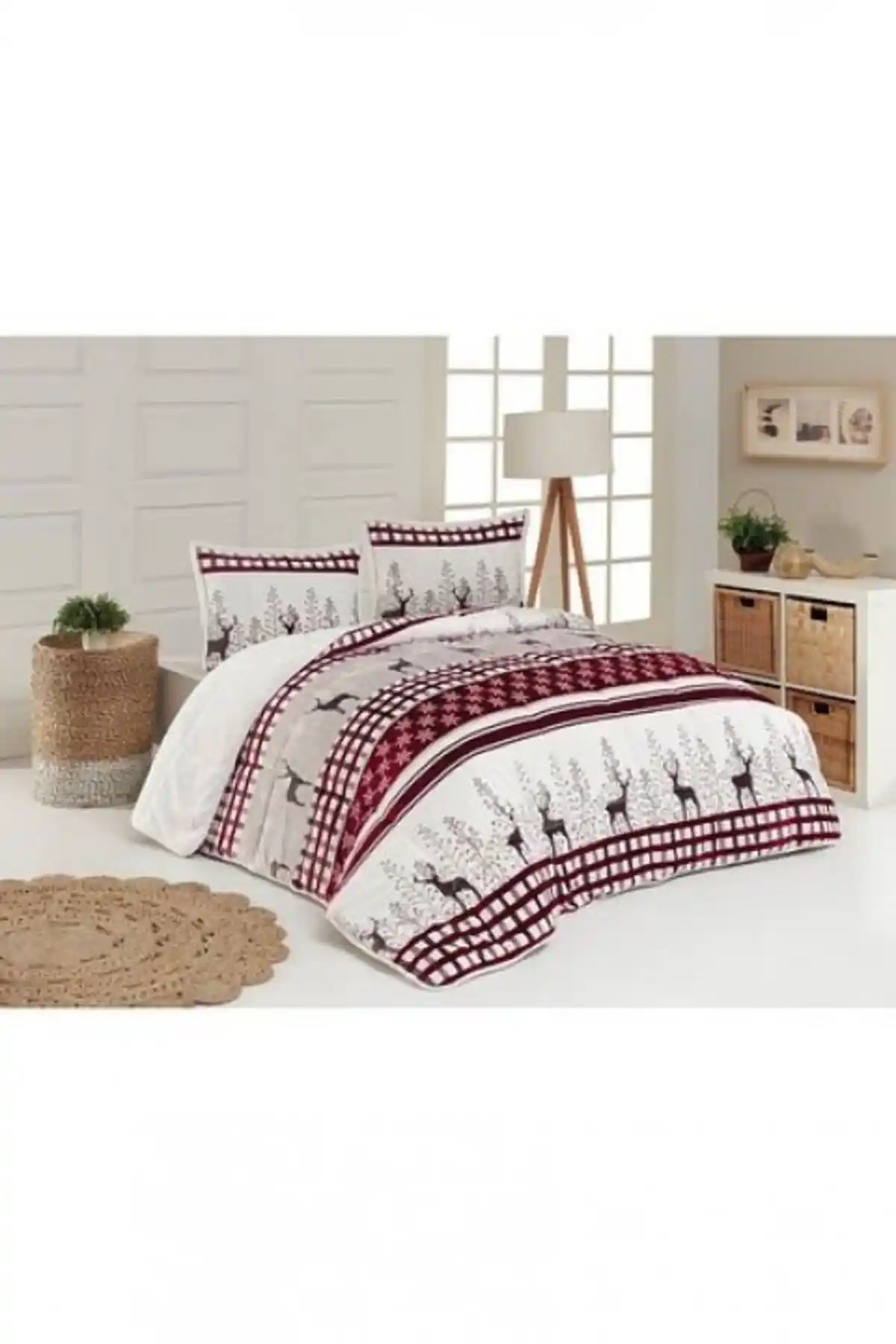 Merinos Comforter Çift Kişilik Yorgan Seti Deer Gri - Konforlu ve Fonksiyonel Tasarım