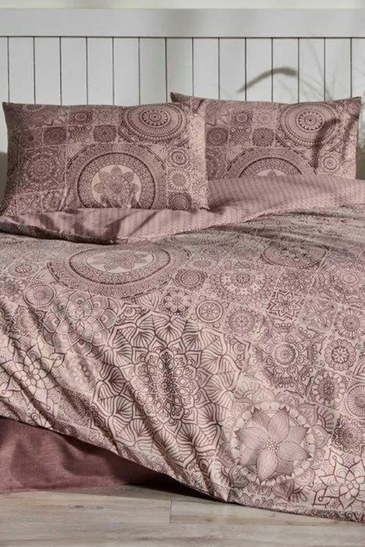 Özdilek Nev Ck Bordo Mandala Mıstıco Çift Kişilik Pamuklu Nevresim Takımı