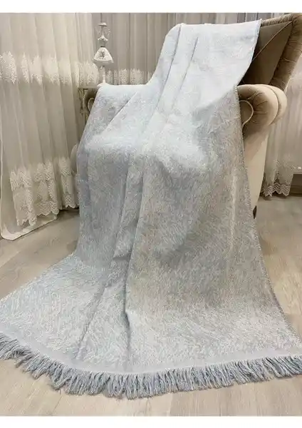 Özlü Home Lüks Pamuklu Koltuk-Çekyat Örtüsü Buz Mavisi 170x220 cm Özellikleri