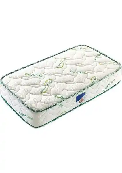 Pooly Bamboo Kumaş Yaylı Yatak Lüx Soft 70x120 Cm Çocuklar İçin Konforlu ve Dayanıklı