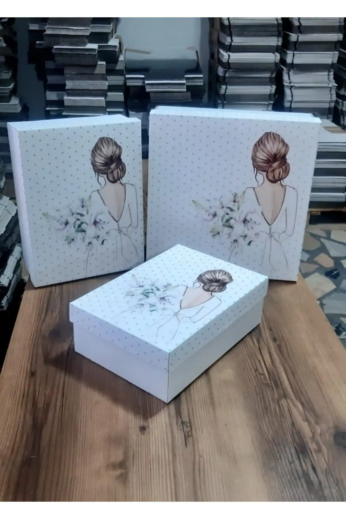 Rose Bride Gelin Bohça Kutu Hediye Kutusu Seti 3lü Modern ve Fonksiyonel Tasarım