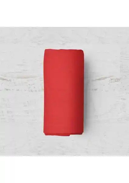 Şanlı Çift Kişilik Penye Lastikli Çarşaf 160x200 cm Canlı Kırmızı Renkli