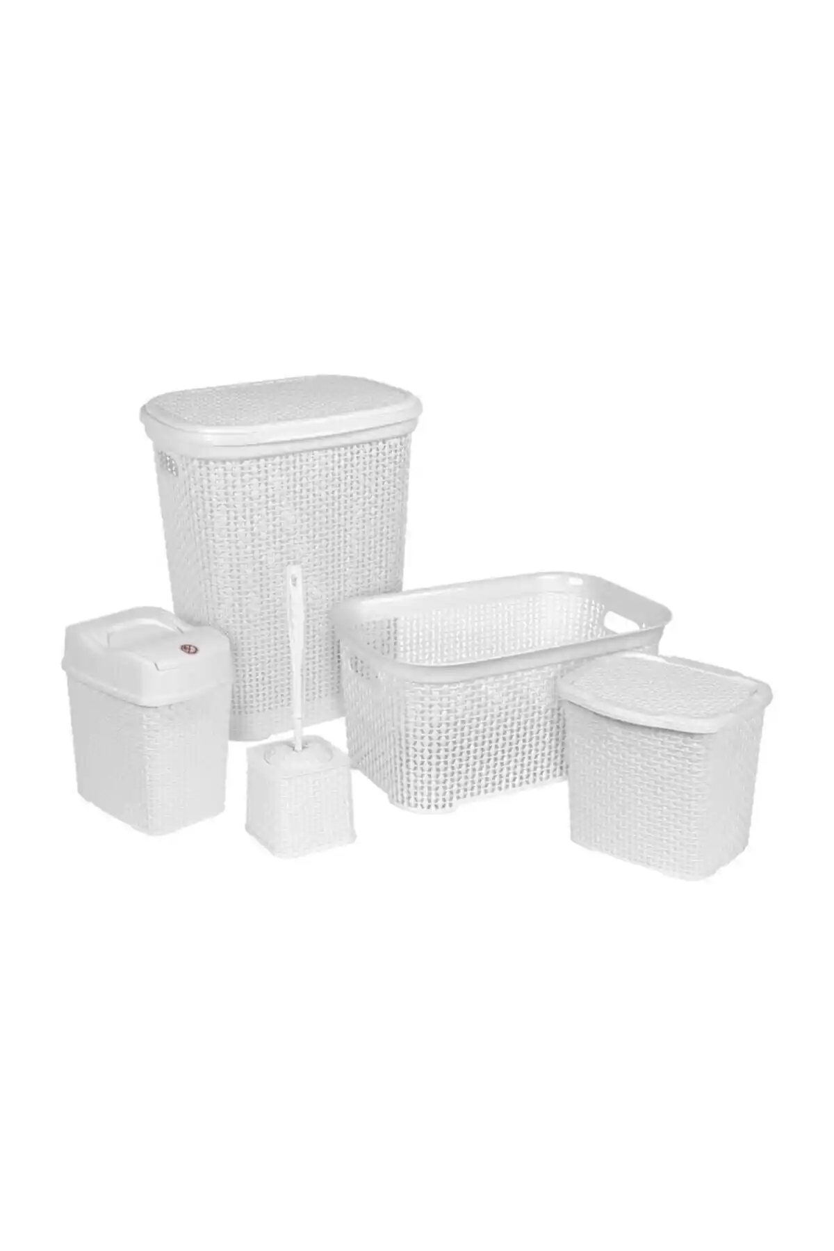 Uygun Plastik Damla 5'li Çeyiz Seti: Dayanıklı ve Estetik Ev Düzeni Ürünleri