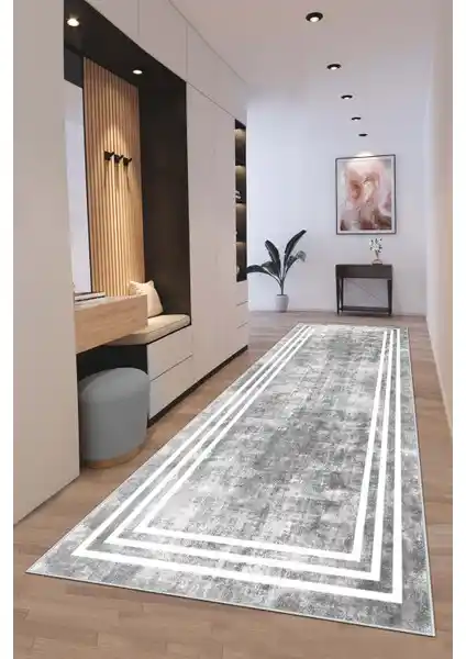 West Home Makinede Yıkanabilir Kaymaz Tabanlı Modern Kesme Yolluk Özellikleri
