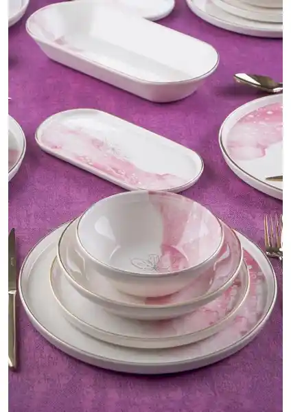 Acar Adore 6 Kişilik 27 Parça Yemek Takımı, Şık ve Dayanıklı Mutfak Seti