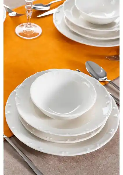 Acar Liyana 6 Kişilik 24 Parça Porselen Yemek Takımı Şıklık ve Dayanıklılık Sunar