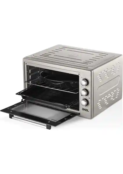 Akel AF381L Lambalı Tavuk Çevirmeli Midi Fırın ile Evde Restoran Kalitesinde Yemekler