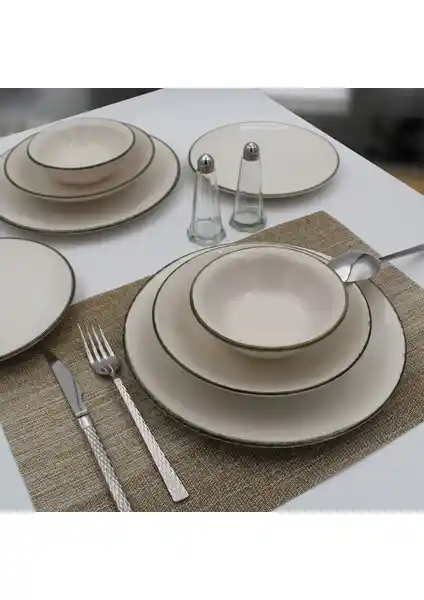 Arna Porselen 24 Parça 6 Kişilik Yemek Takımı Estetik ve Dayanıklı Tasarım