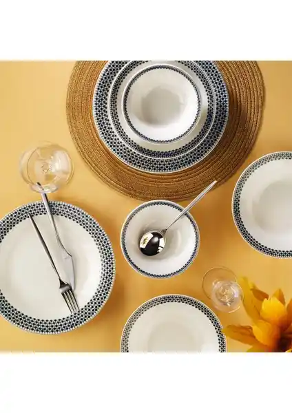 Aryıl<dı>z Ruby Black 12 Parça Dört Kişilik Porselen Yemek Takımı Şık ve Dayanıklı Tasarım