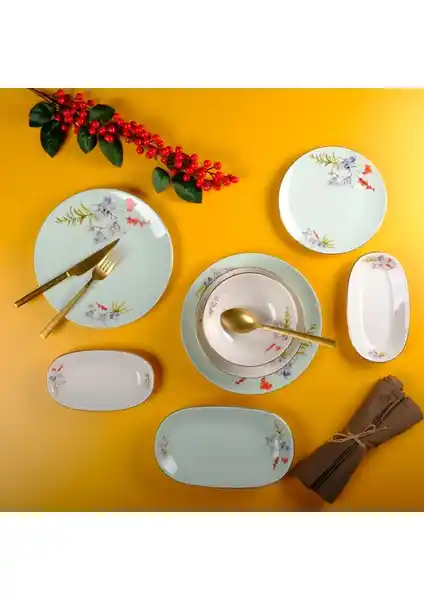 Aryıldız Violet 29 Parça 6 Kişilik Porselen Yemek Takımı Şık ve Dayanıklı Tasarım