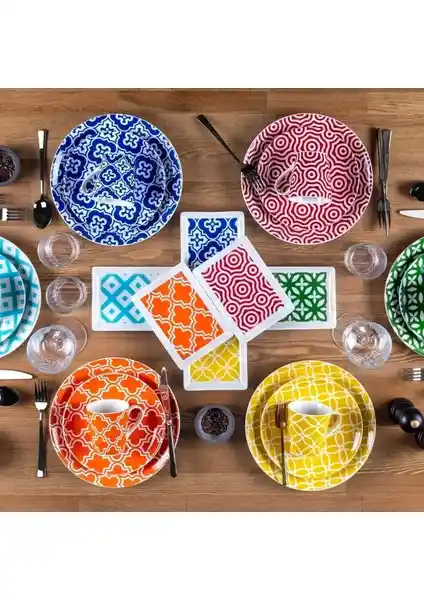 Aryılz Casablanca 6 Kişilik 24 Parça Porselen İkram Seti Şık ve Kullanışlı Tasarım