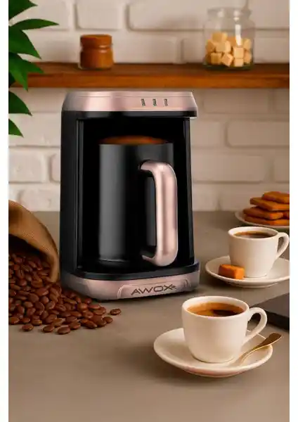 Awox Kafija Rose Gold Türk Kahvesi Makinesi: Şık ve Fonksiyonel Kahve Hazırlama Aracı