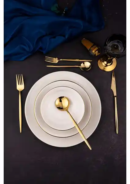 Bambum Naz 24 Parça Porselen Yemek Takımı Şıklık ve Fonksiyonellik Bir Arada