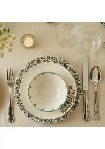 Bella Maison Vintage Porselen 24 Parça 6 Kişilik Yemek Takımı Şıklık ve Dayanıklılık Sunar