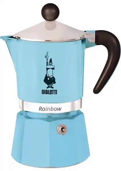 Bialetti Rainbow 3 Cup Azzurra Moka Pot: Şık Tasarım ve Pratik Kullanım Özellikleri