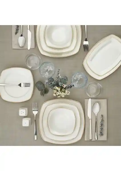 Emsan Açelya 60 Parça Porselen Yemek Takımı Modern ve Dayanıklı Tasarımıyla Öne Çıkar