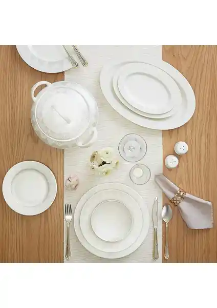 Emsan Bone Anderson 60 Parça 12 Kişilik Yemek Takımı Şıklık ve Dayanıklılığı Bir Arada Sunar