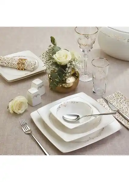 Emsan Ems Fine Bone Lorella Gold 61 Parça 12 Kişilik Porselen Yemek Takımı İncelemesi