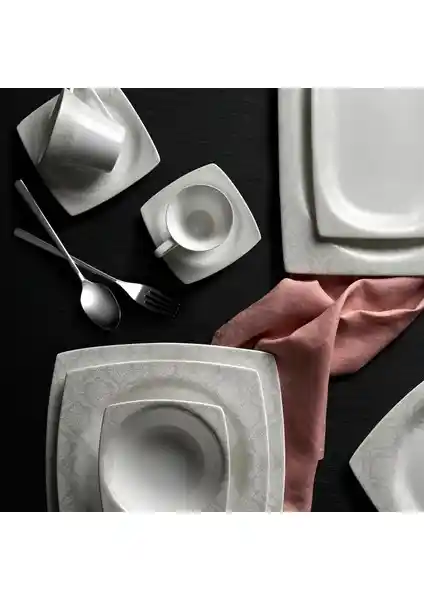 Emsan Fine Pearl Allegro 83 Parça İnci Yemek Takımı Modern ve Şık Tasarımıyla Sofralarınıza Zarafet Katar