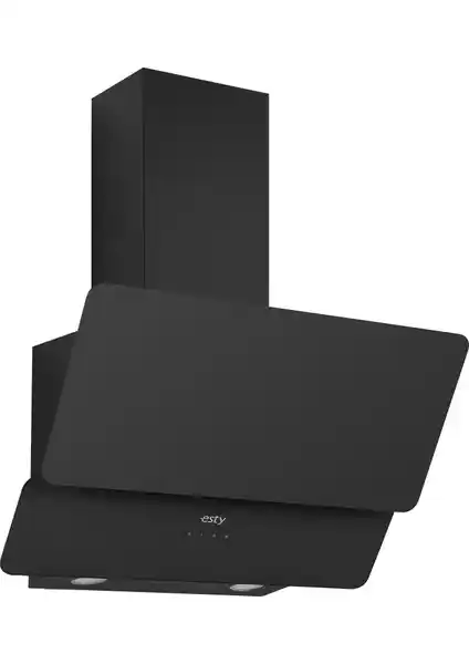 Esty 3471 60 cm Siyah Camlı Dekoratif Davlumbaz Modern Mutfaklar İçin Şık ve Fonksiyonel Çözüm