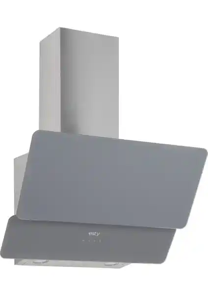 Esty 3471 60CM Dekoratif Camlı Gri Davlumbaz: Modern ve Şık Mutfaklar İçin Fonksiyonel Çözüm