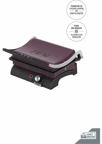 Feris Döküm Tost Makinesi Mürdüm: Dayanıklı ve Şık Tasarımıyla Yüksek Performans