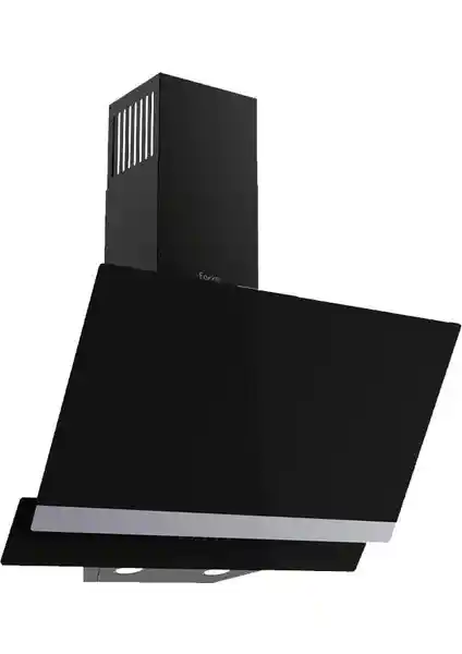 Ferre D025 Siyah İnox Çıtalı Yatay Cam Davlumbaz: Modern ve Şık Mutfak Havalandırması