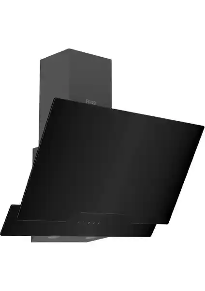 Ferre D063 Siyah Çift Camlı Girin Tili Dokunmatik Mutfak Davlumbazı 60 cm