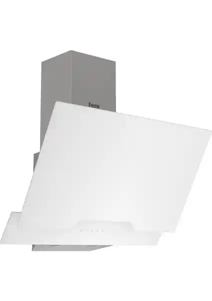 Ferre D064 Beyaz Çift Camlı Girintili Dokunmatik Davlumbaz - Modern ve Şık Mutfak Tasarımı