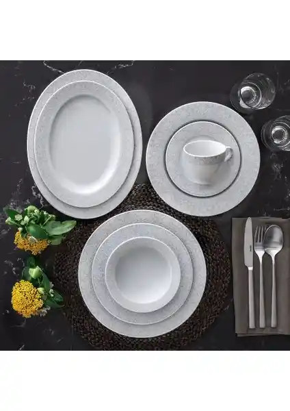 Güral Porselen 84 Parça Tolstoy Yemek Takımı Şıklık ve Fonksiyonellik Bir Arada