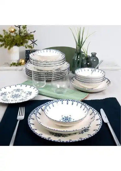 Güral Porselen Atina Yemek Seti 24 Parça Şık ve Kullanışlı Sofra Takımı