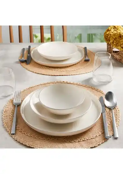 Güral Porselen BİLBAO 18 Parça 6 Kişilik Modern ve Zarif Yemek Takımı