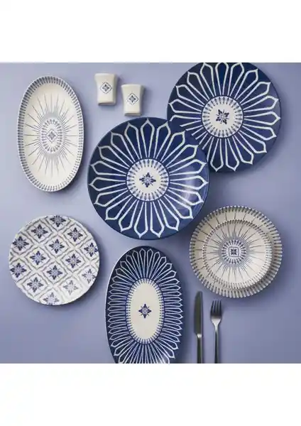 Güral Porselen Camelıa 30 Parça 6 Kişilik Modern ve Şık Yemek Takımı